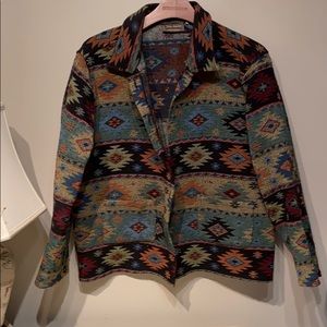 Jane Ashley Southwestern Aztec Blazer XL